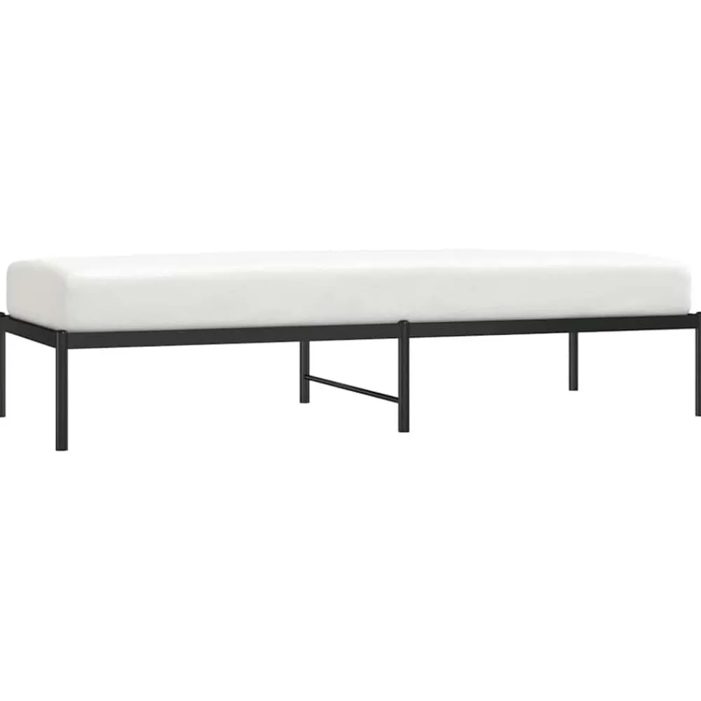 vidaXL Estructura de cama sin colchón metal 75x190 cm Negro Clearance