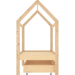 vidaXL Estructura de cama infantil con cajón madera de pino 70x140 cm Marrón Outlet