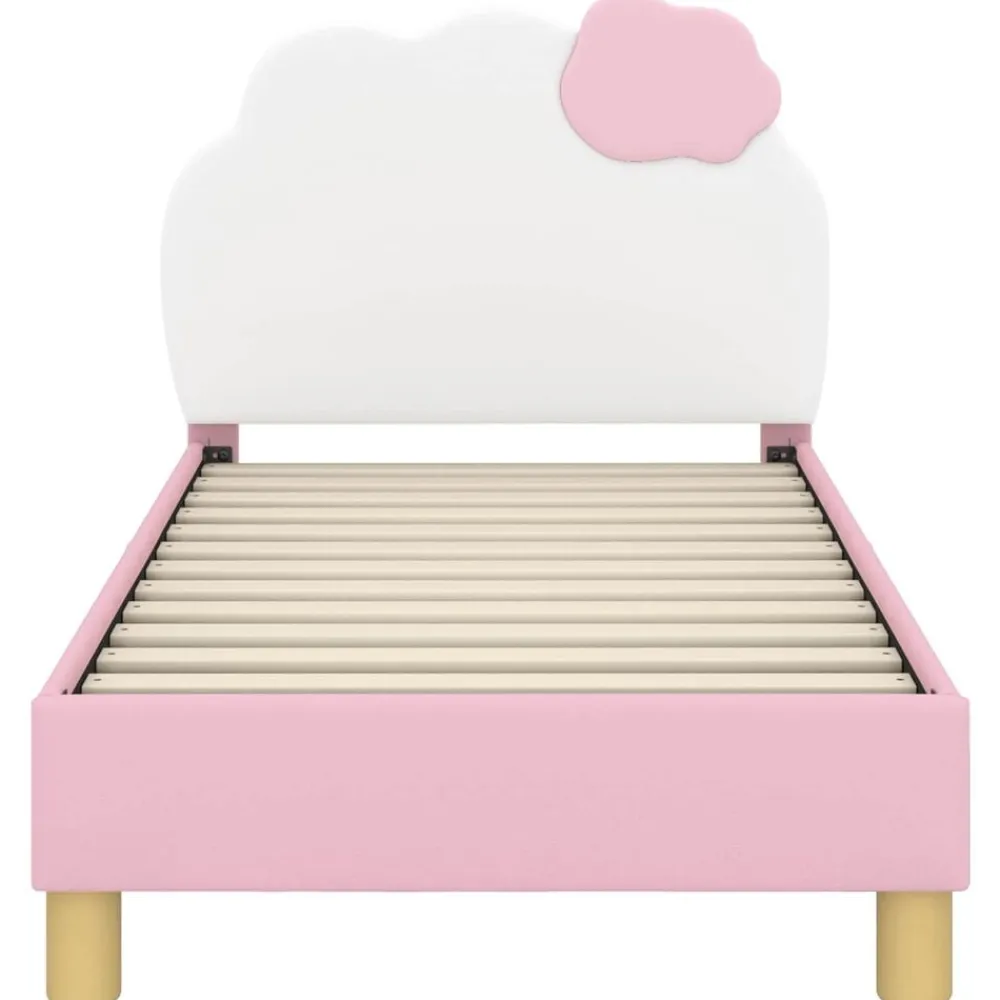 vidaXL Camas Y Accesorios-Estructura de cama para niños pequeños con cabecera PU