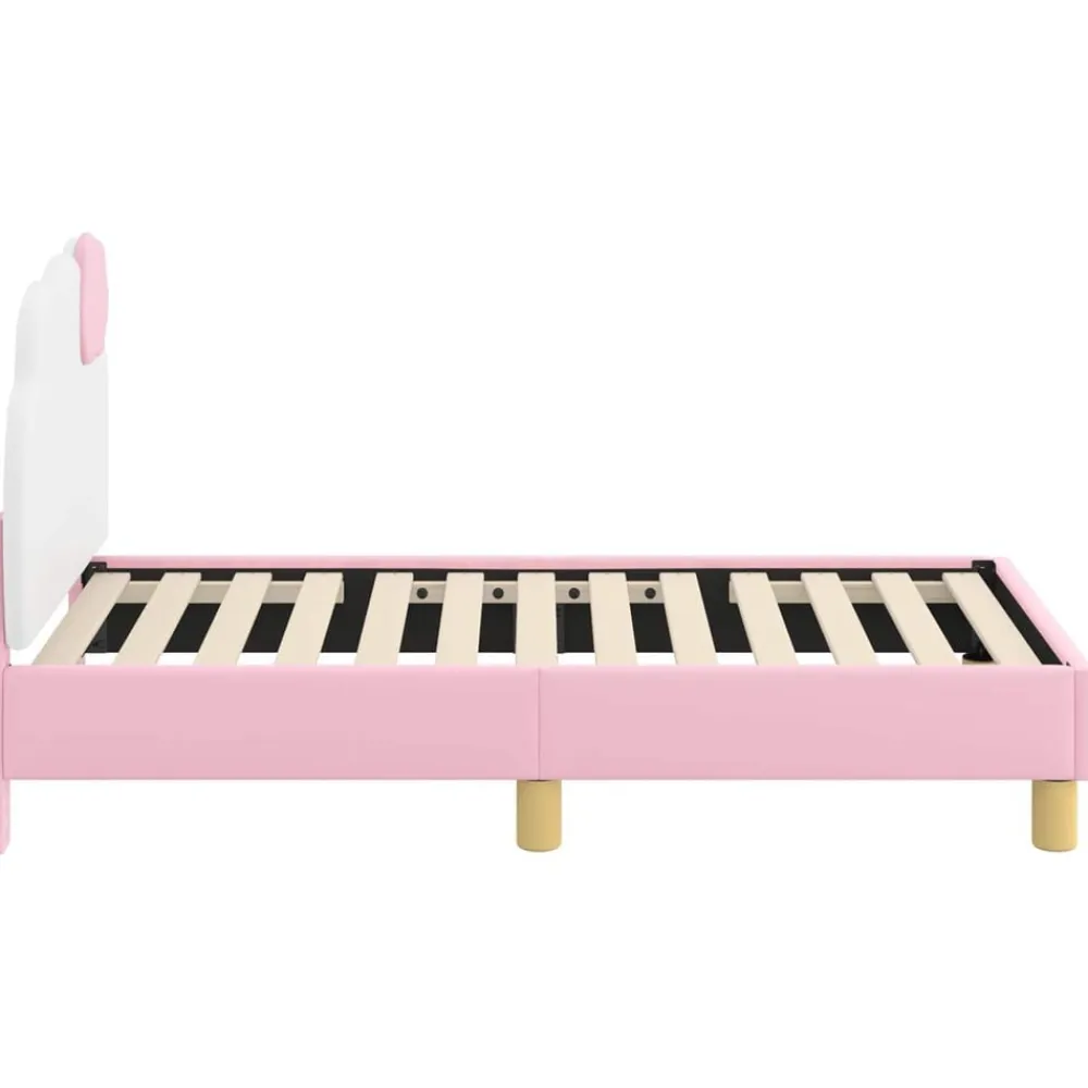 vidaXL Camas Y Accesorios-Estructura de cama para niños pequeños con cabecera PU