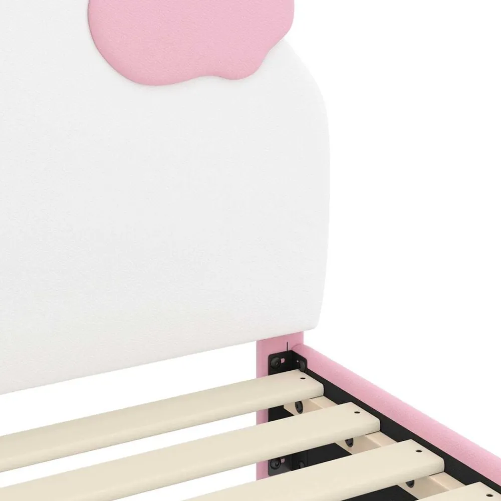 vidaXL Camas Y Accesorios-Estructura de cama para niños pequeños con cabecera PU