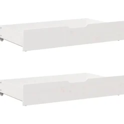 vidaXL Estructura de cama sin colchón madera maciza blanca 200x200 cm Blanco New