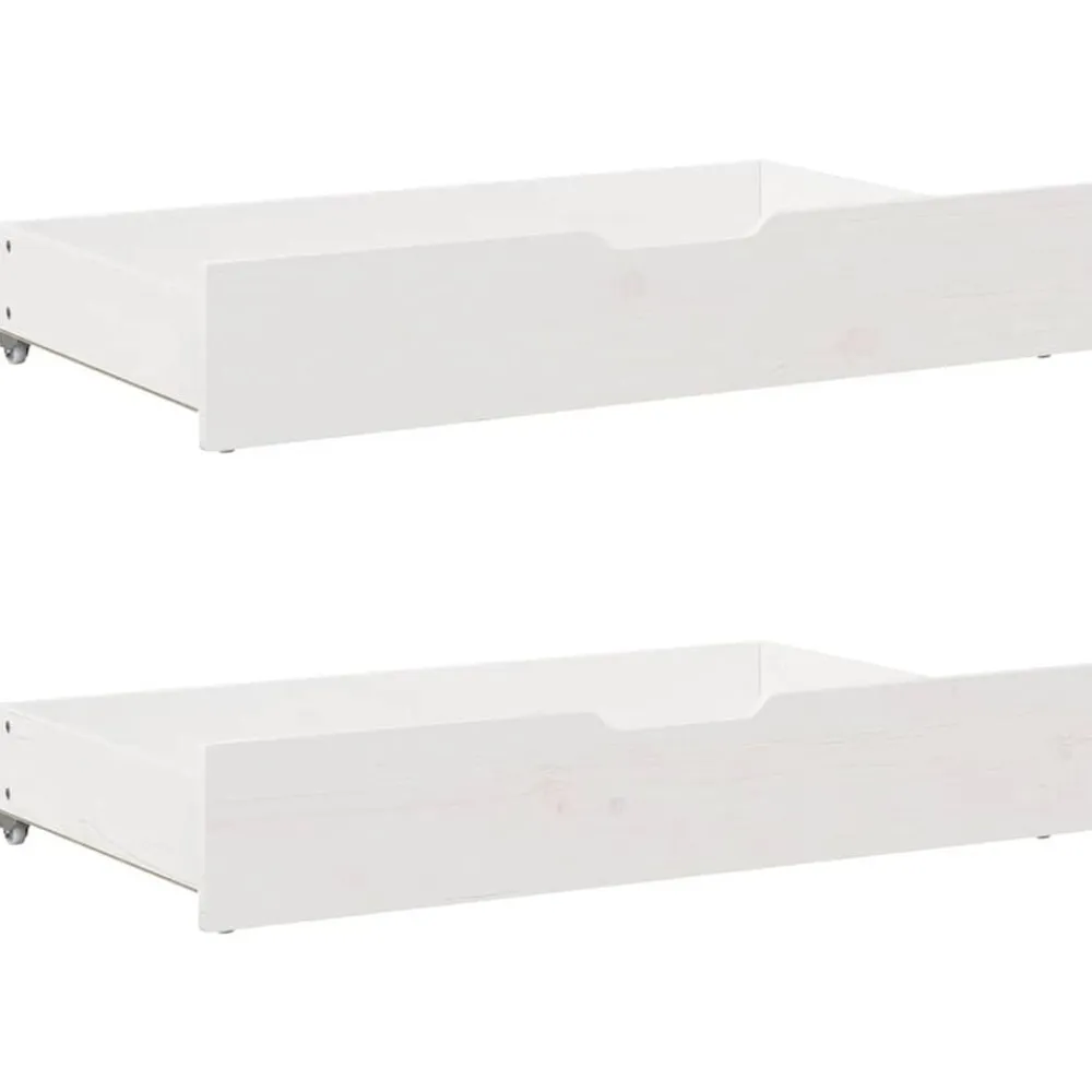 vidaXL Estructura de cama sin colchón madera maciza blanca 200x200 cm Blanco New
