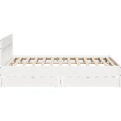 vidaXL Estructura de cama sin colchón madera maciza blanca 200x200 cm Blanco New