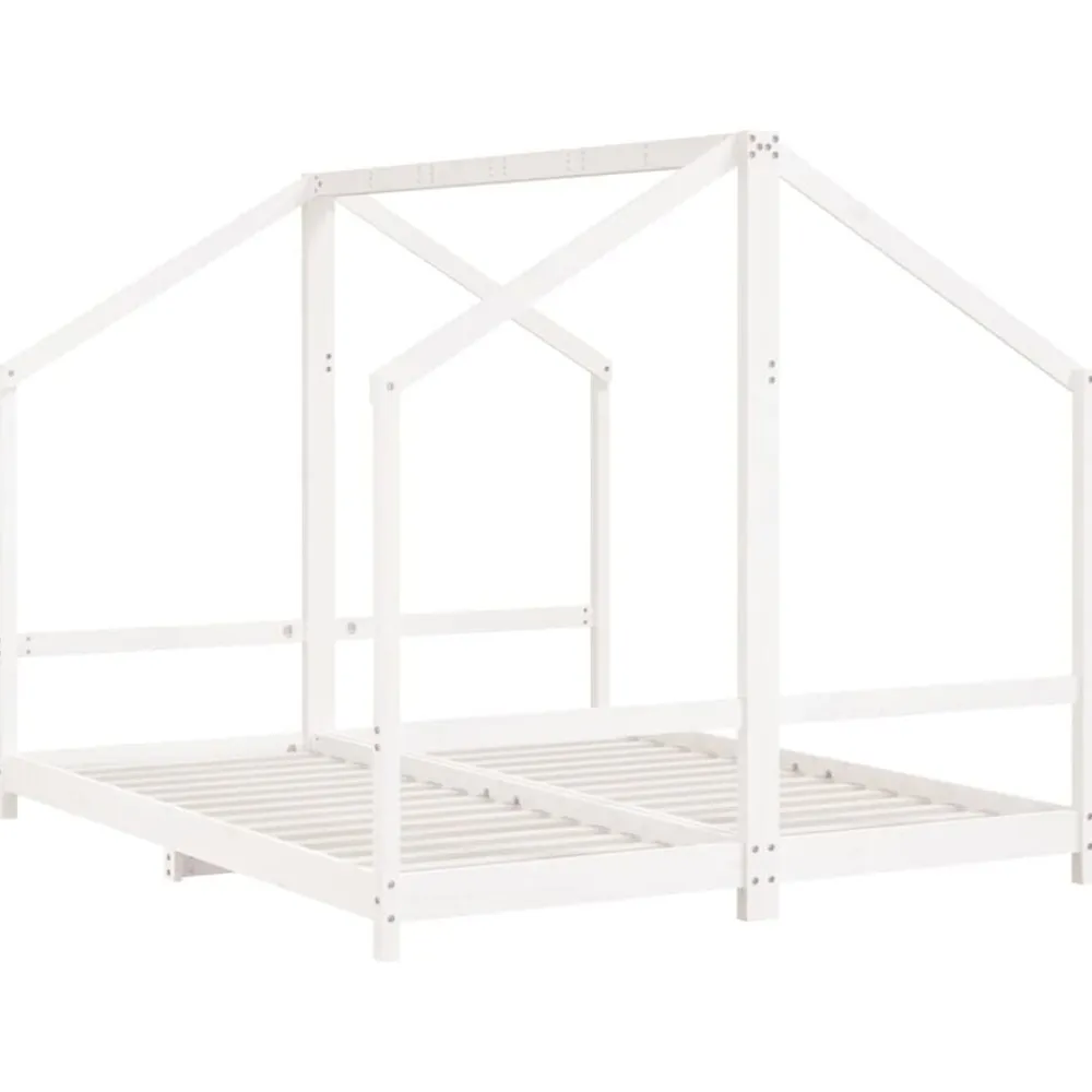 Niños vidaXL Mobiliario Para Bebés Y Niños Pequeños-Estructura de cama para niños madera pino 2x(80x200) cm