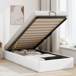 vidaXL Estructura de cama otomana sin colchón blanca 80x200 cm Blanco Discount