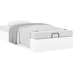 vidaXL Estructura de cama otomana sin colchón blanca 80x200 cm Blanco Discount