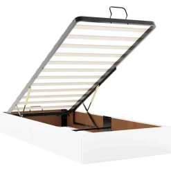 vidaXL Estructura de cama otomana sin colchón blanca 80x200 cm Blanco Discount