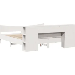 vidaXL Estructura de cama sin colchón madera maciza blanca 200x200 cm Blanco Clearance