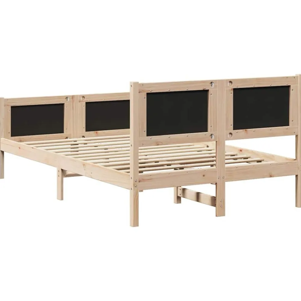 vidaXL Camas Y Accesorios-Estructura de cama Taupé 120 x 200 cm Madera de pino macizo