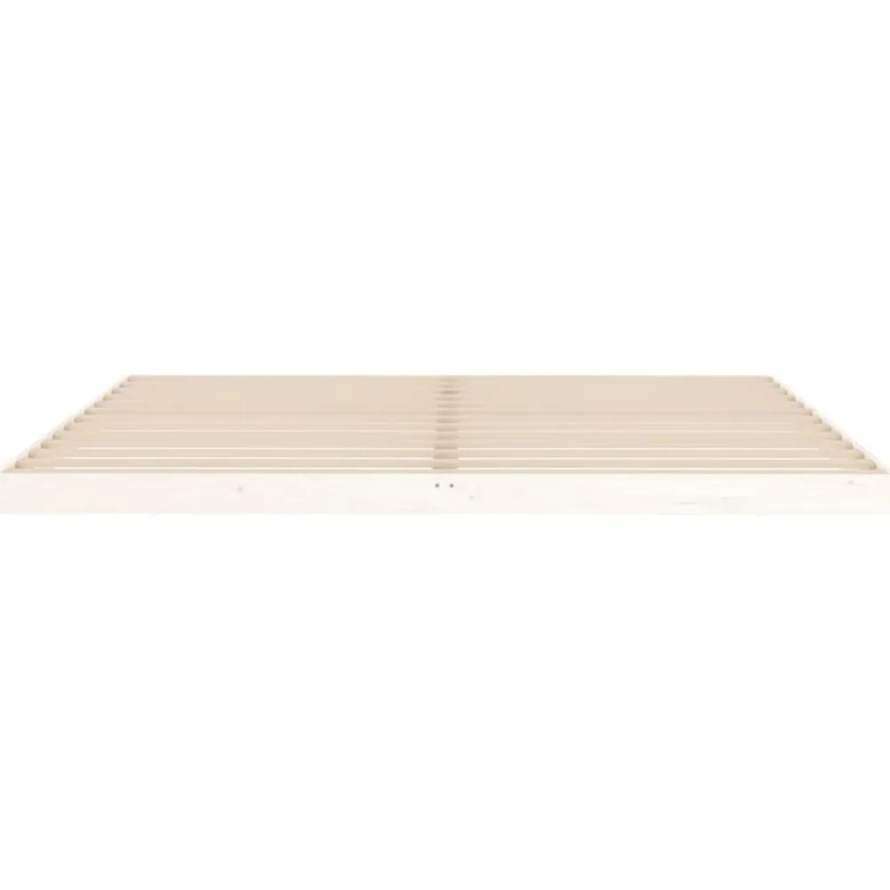 vidaXL Estructura de cama sin colchón madera maciza blanca 200x200 cm Blanco Discount