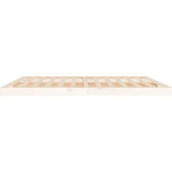 vidaXL Estructura de cama sin colchón madera maciza blanca 200x200 cm Blanco Discount