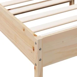 vidaXL Estructura de cama sin colchón madera de pino blanco 150x200 cm Natural Sale