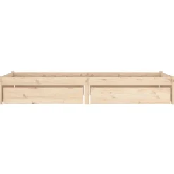 vidaXL Estructura de cama individual con cajones 75x190 cm Natural Online