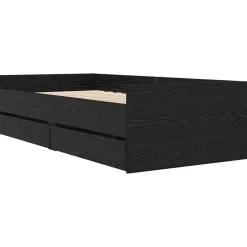 vidaXL Estructura de cama con cajón 100 x 200 cm Roble negro Hot