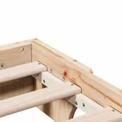 vidaXL Estructura de cama 200 x 200 cm Madera de pino macizo Natural Sale