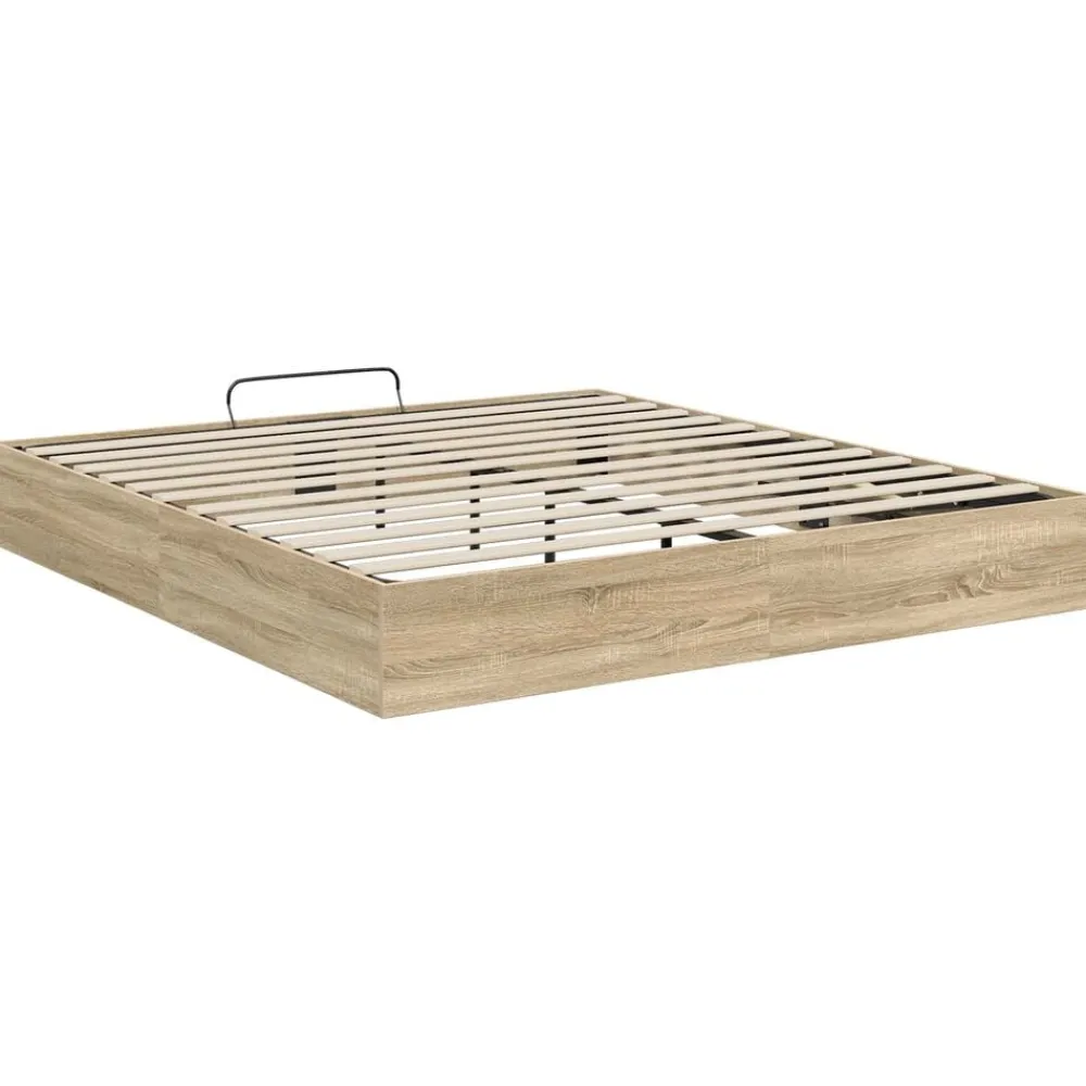 vidaXL Estructura de Cama Ottoman 203 x 180 x 25 cm Roble Sonoma Outlet