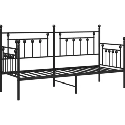 vidaXL Camas Y Accesorios-Estructura de cama de día con cabecera 75 x 190 cm Acero
