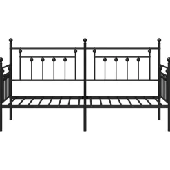 vidaXL Camas Y Accesorios-Estructura de cama de día con cabecera 75 x 190 cm Acero