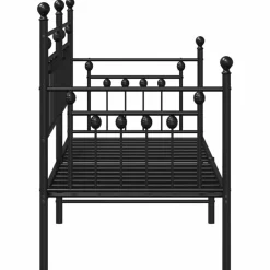 vidaXL Camas Y Accesorios-Estructura de cama de día con cabecera 75 x 190 cm Acero