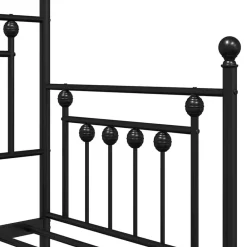 vidaXL Camas Y Accesorios-Estructura de cama de día con cabecera 75 x 190 cm Acero