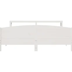 vidaXL Estructura de cama sin colchón madera maciza blanca 200x200 cm Blanco Clearance