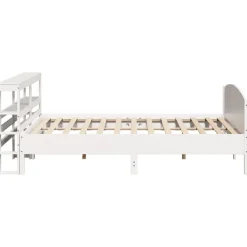vidaXL Estructura de cama sin colchón madera maciza blanca 200x200 cm Blanco Clearance