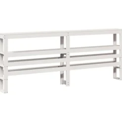 vidaXL Estructura de cama sin colchón madera maciza blanca 200x200 cm Blanco Clearance
