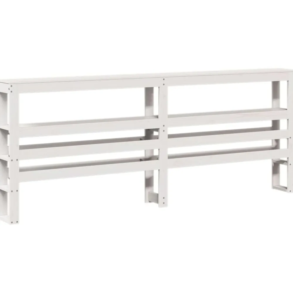 vidaXL Estructura de cama sin colchón madera maciza blanca 200x200 cm Blanco Clearance