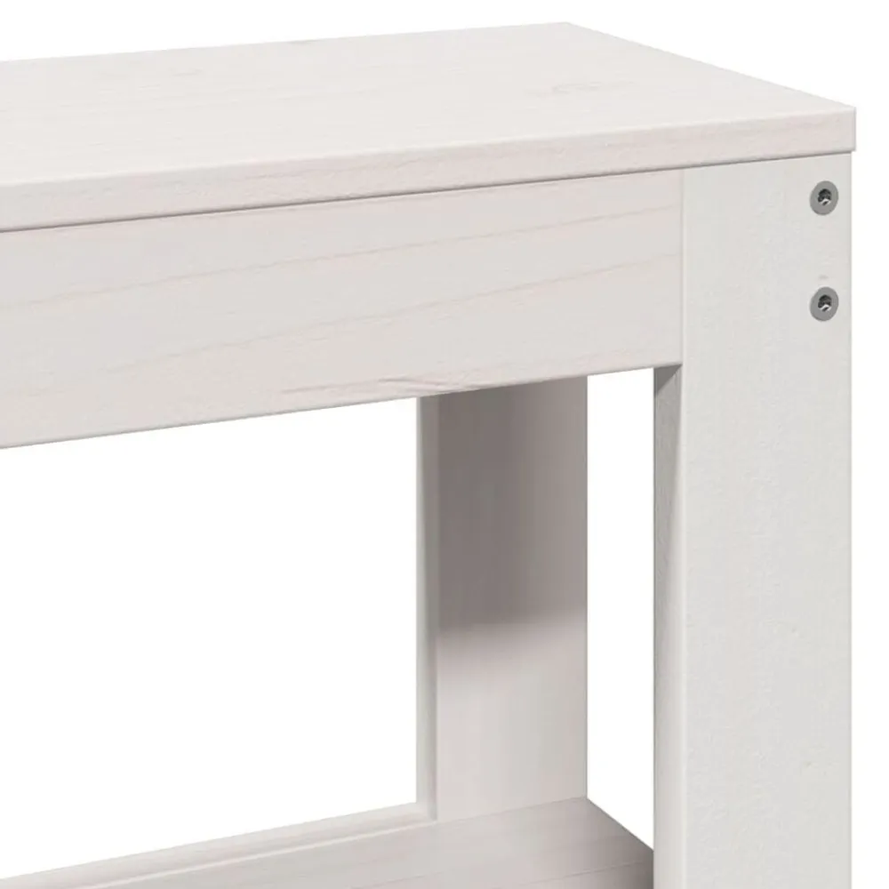 vidaXL Estructura de cama sin colchón madera maciza blanca 200x200 cm Blanco Clearance