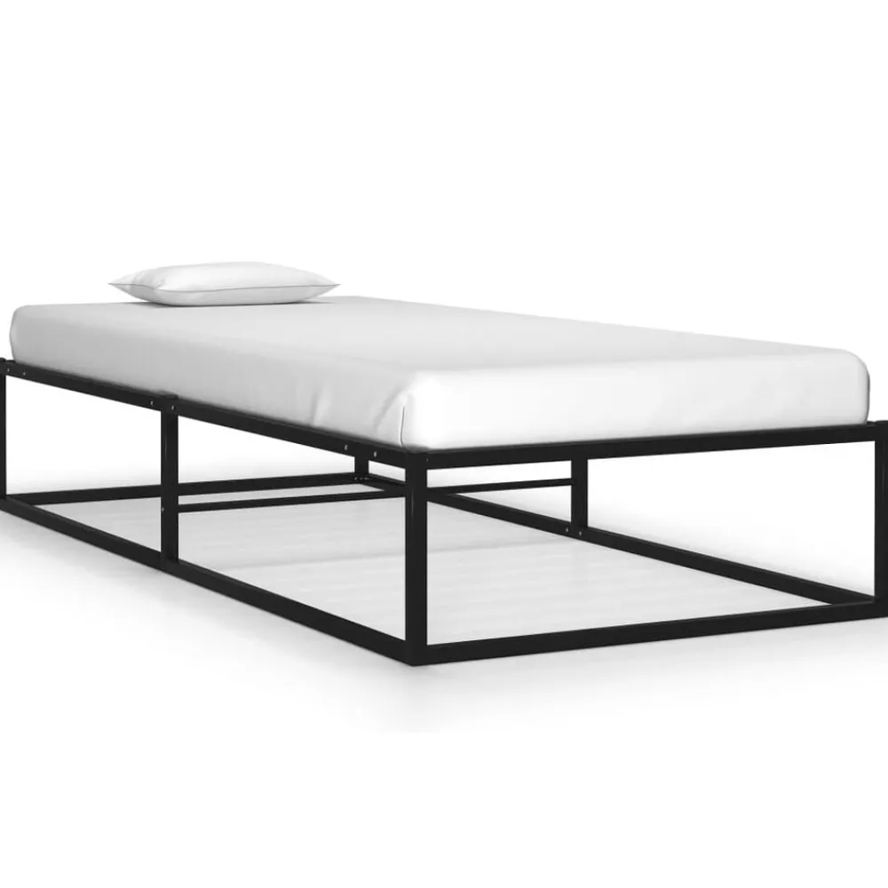 vidaXL Camas Y Accesorios-Estructura de cama sin colchón metal 90x200 cm
