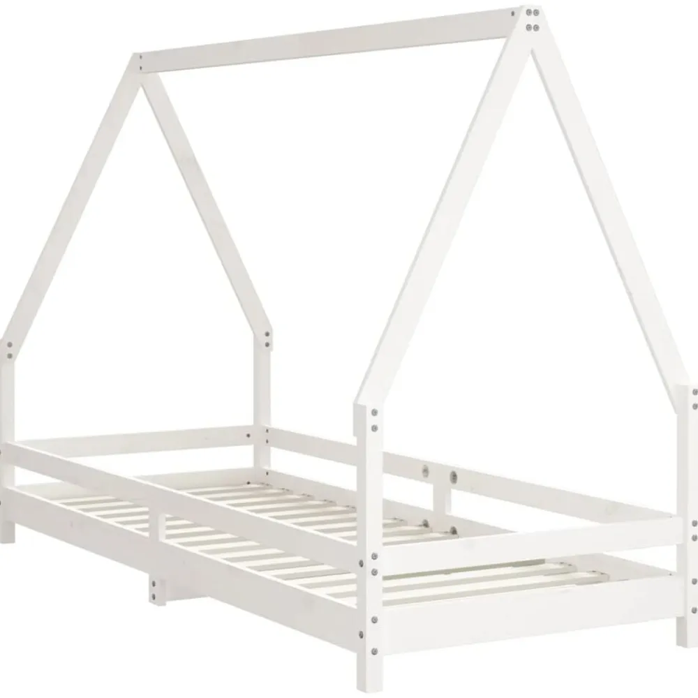 vidaXL Estructura de cama para niños madera de pino 80x200 cm Blanco