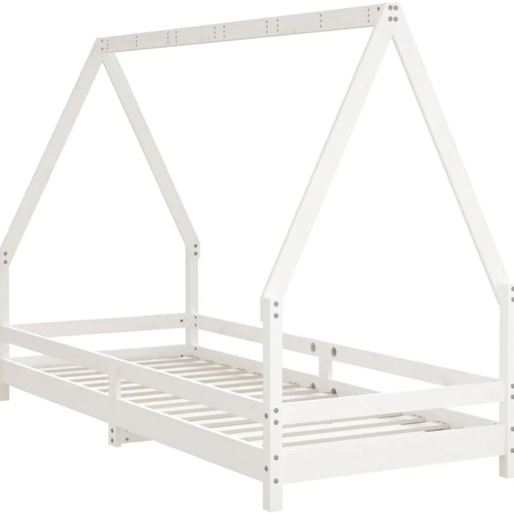 vidaXL Estructura de cama para niños madera de pino 80x200 cm Blanco