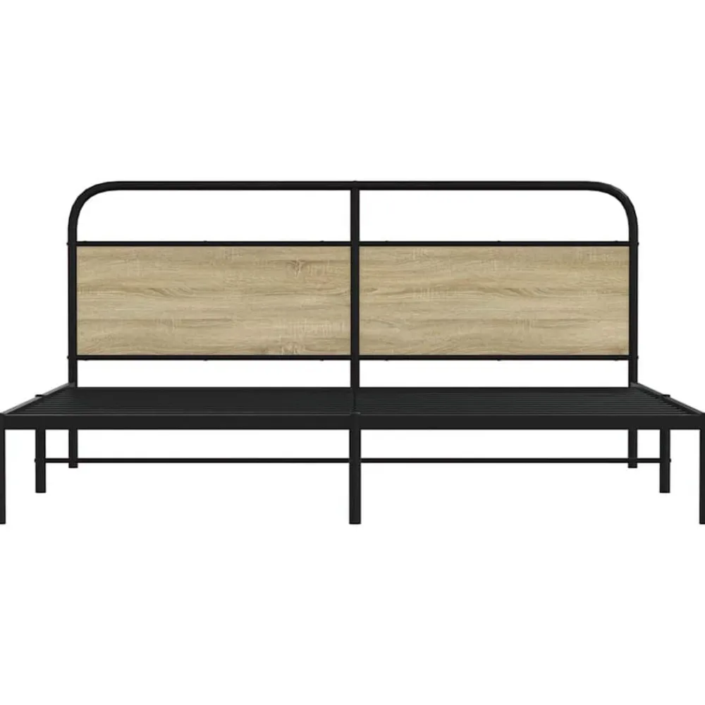 vidaXL Camas Y Accesorios-Estructura de cama sin colchón metal 180x200 cm