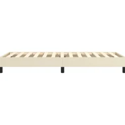 vidaXL Estructura de cama con somier cuero sintético 80x200 cm Crema