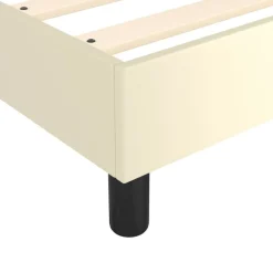 vidaXL Estructura de cama con somier cuero sintético 80x200 cm Crema
