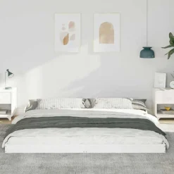 vidaXL Camas Y Accesorios-Estructura de cama 200 x 200 cm Madera de pino macizo