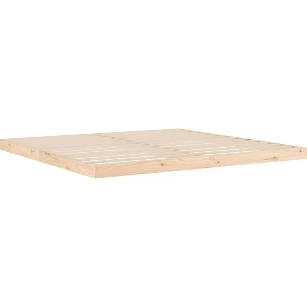 vidaXL Estructura de cama sin colchón madera maciza de pino 200x200 cm Natural
