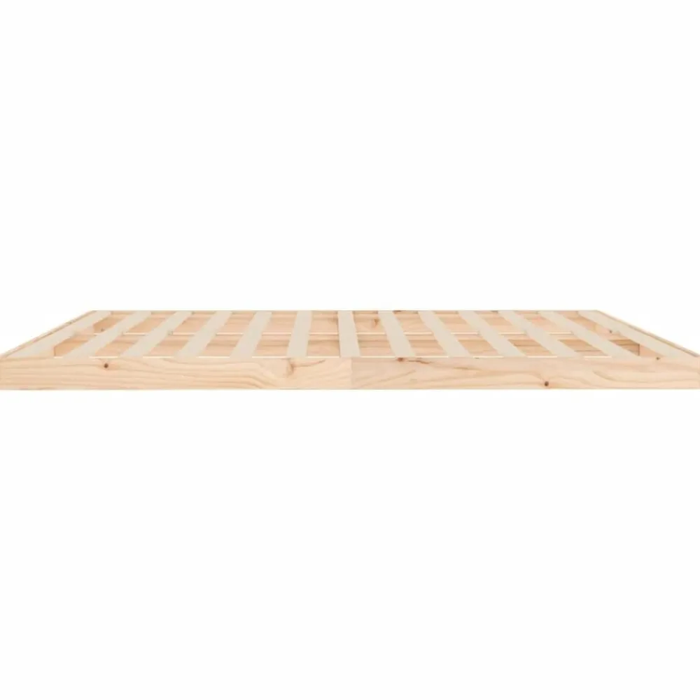 vidaXL Estructura de cama sin colchón madera maciza de pino 200x200 cm Natural