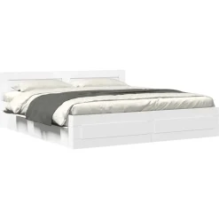 vidaXL Camas Y Accesorios-Estructura de cama con cabecero sin colchón 200x200 cm