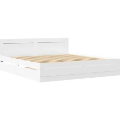 vidaXL Camas Y Accesorios-Estructura de cama con cabecero sin colchón 200x200 cm