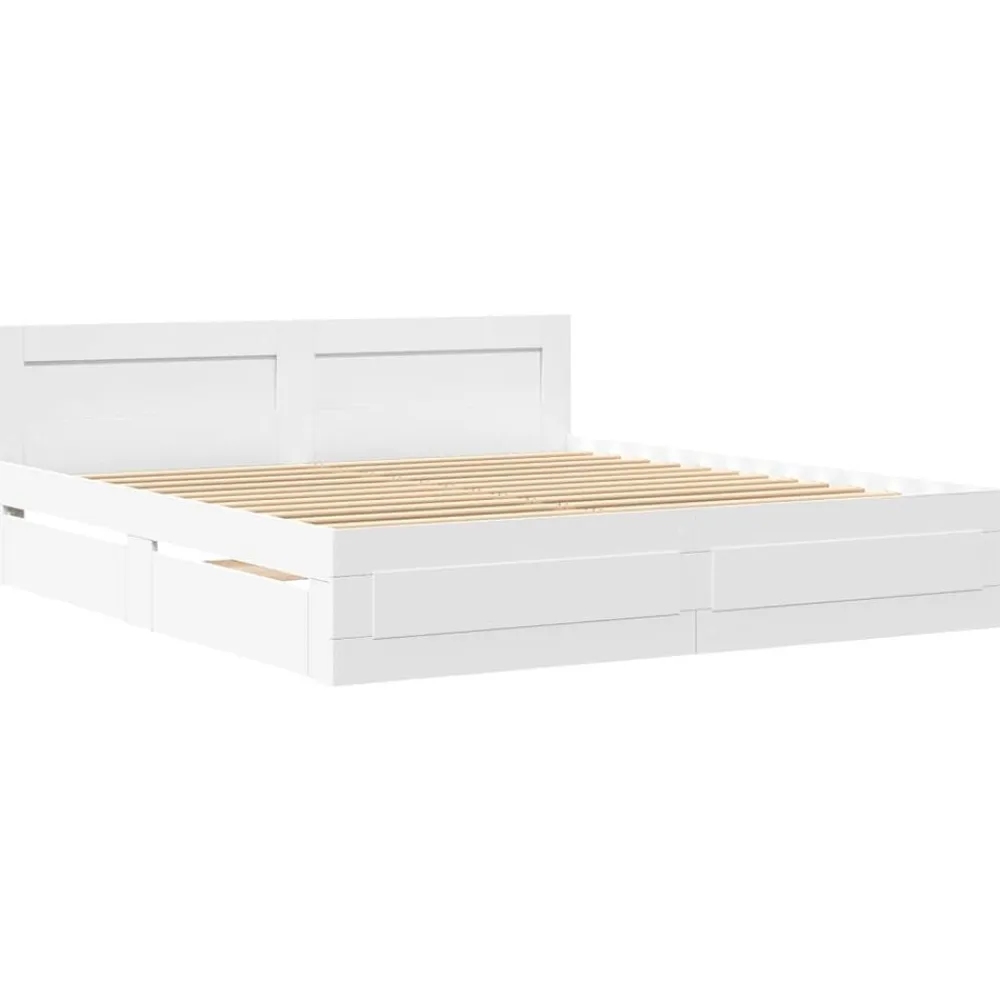 vidaXL Camas Y Accesorios-Estructura de cama con cabecero sin colchón 200x200 cm