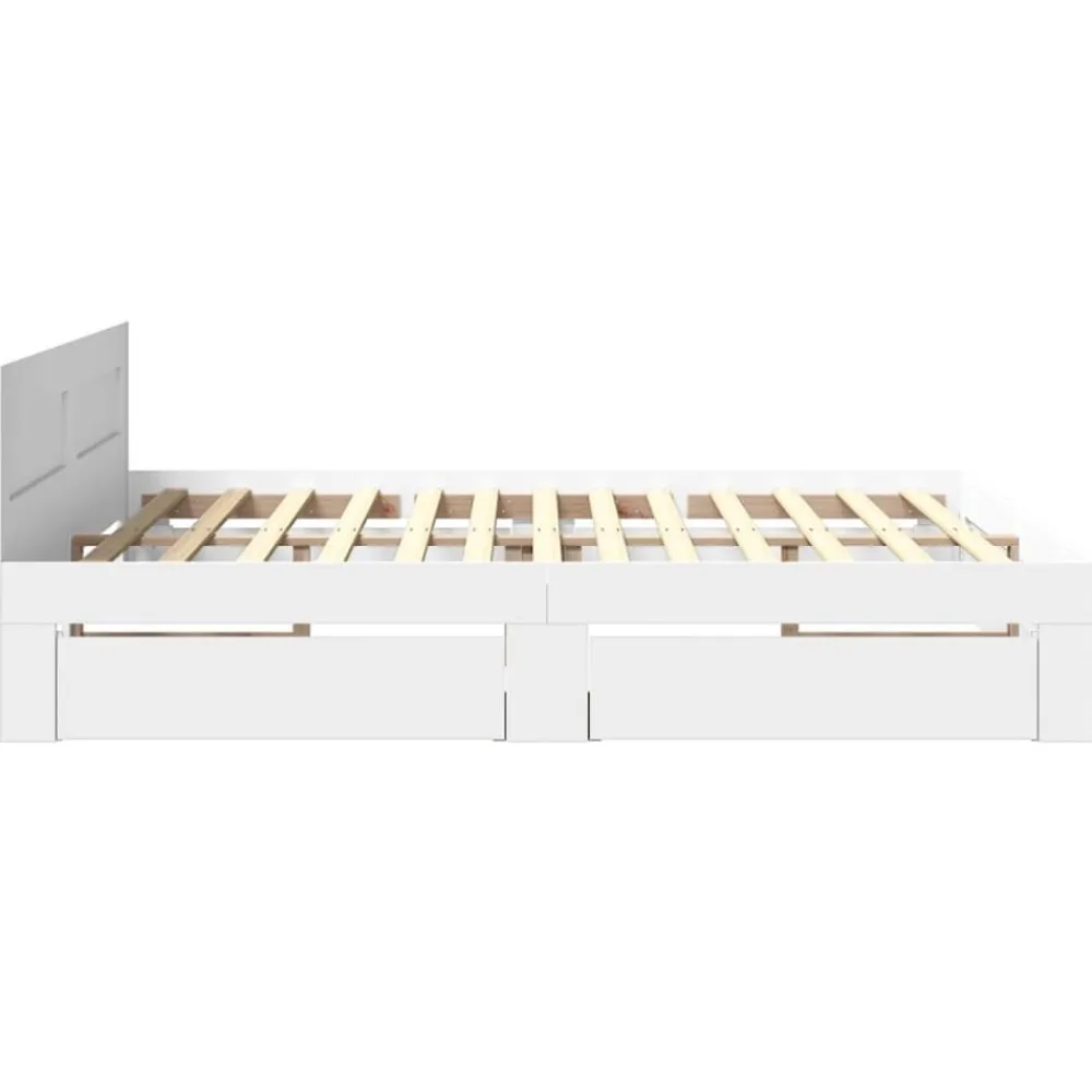 vidaXL Camas Y Accesorios-Estructura de cama con cabecero sin colchón 200x200 cm