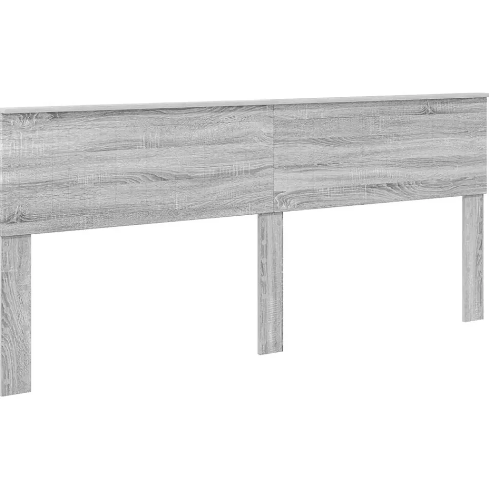 vidaXL Estructura de cama 200 x 200 cm Madera Ingenieril Gris sonoma Outlet