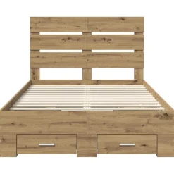 vidaXL Estructura de cama con cajón Roble artesanal 120 x 190 cm Roble artisan Online