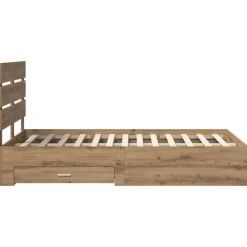 vidaXL Estructura de cama con cajón Roble artesanal 120 x 190 cm Roble artisan Online