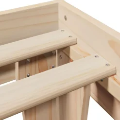 vidaXL Estructura de cama sin colchón madera maciza de pino 200x200 cm Natural Clearance