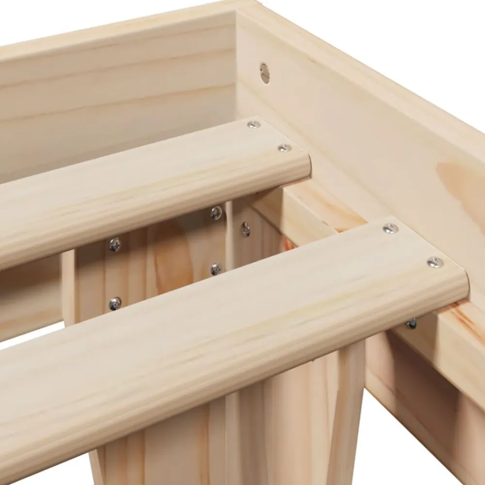 vidaXL Estructura de cama sin colchón madera maciza de pino 200x200 cm Natural Clearance
