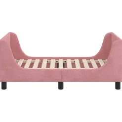 vidaXL Estructura de cama para niños pequeños con cabecera Rosa Outlet