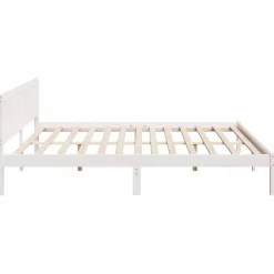 vidaXL Estructura de cama 200 x 200 cm Madera maciza de Pino White Clearance